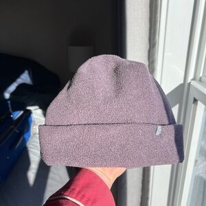 Stio Turpin Fleece Cuff Beanie adult purple heathered lightweight winter hat